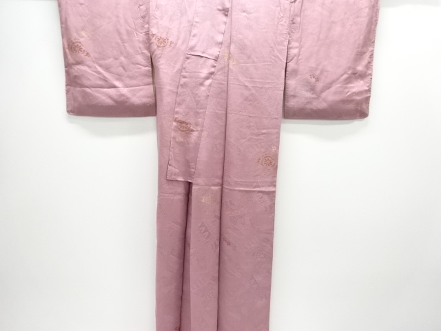  大正ロマン　花模様織り出し漆着物